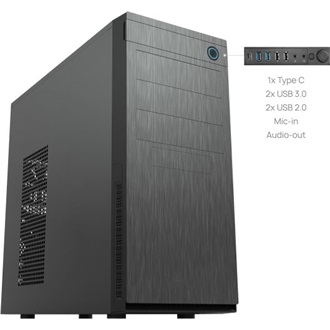Chieftec HC-10B-OP táp nélküli Mid Tower számítógépház fekete