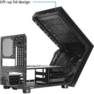 Chieftec The Cube CI-03B-OP táp nélküli MT Mini Tower számítógépház fekete