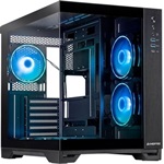 Chieftec VISIO táp nélküli ablakos MT Mini Tower számítógépház fekete