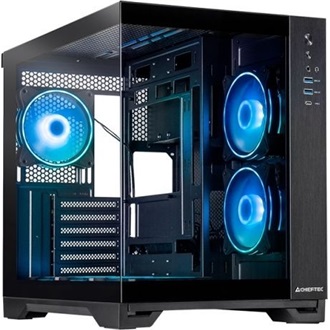 Chieftec VISIO táp nélküli ablakos MT Mini Tower számítógépház fekete