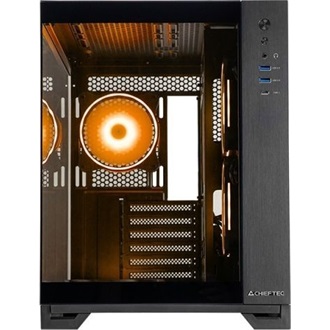 Chieftec VISIO táp nélküli ablakos MT Mini Tower számítógépház fekete