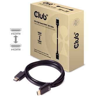 Club 3D 26AWG HDMI 2.1 -> HDMI 2.1 M/M video kábel 3m fekete