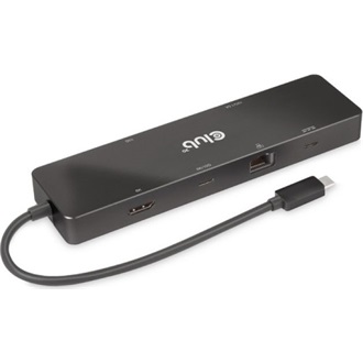 Club 3D 6-in-1 Dual Displays Portable 6-port 100W USB-C dokkoló fekete