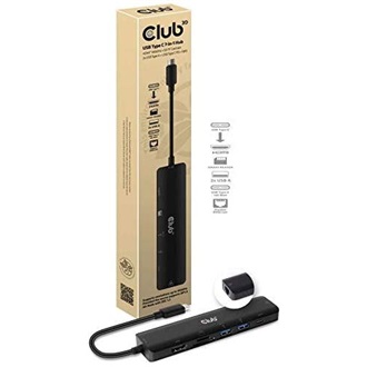 Club 3D 7-in-1 Hub 7-port USB-C dokkoló fekete
