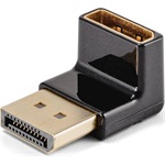Club 3D CAC-1008 DisplayPort 1.4 -> DisplayPort 1.4 M/F adapter fekete 90°