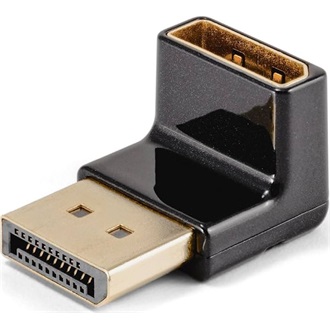 Club 3D CAC-1008 DisplayPort 1.4 -> DisplayPort 1.4 M/F adapter fekete 90°