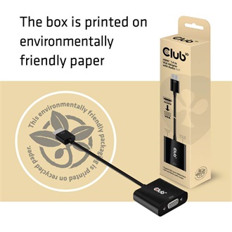 Club 3D CAC-1302 HDMI 1.4 -> VGA Jack stereo 3,5mm M/F adapter 0.35m fekete