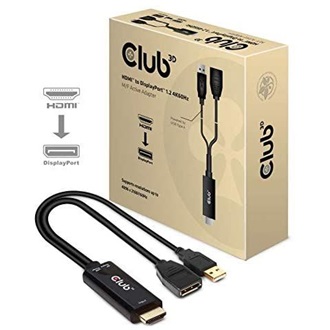 Club 3D HDMI 2.0 -> DisplayPort 1.2 M/F aktív adapter fekete