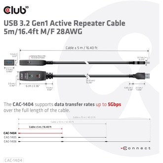 Club 3D USB-A 2.0 -> USB-B 2.0 micro M/M adatkábel 1m fekete
