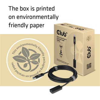 Club 3D CAC-1411 USB-A 3.2 Gen2 -> USB-A 3.2 Gen 2 M/F adatkábel hosszabbító 5m fekete