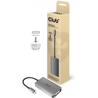 Club 3D CAC-1510-A USB-C -> DVI-D Dual Link M/F adapter 0.15m ezüst