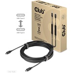 Club 3D USB 3.2 Gen 2 C <-> USB 3.2 Gen 2 C M/M adatkábel 5m fekete kétirányú, 8K60Hz