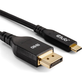 Club 3D CAC-1559 USB-C - DisplayPort 2.1 M/M video kábel 1m fekete