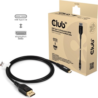Club 3D CAC-1559 USB-C - DisplayPort 2.1 M/M video kábel 1m fekete