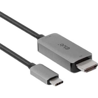 Club 3D CAC-1587 USB-C 3.2 Gen2 -> HDMI 2.1 M/M aktív video kábel 3m fekete-szürke