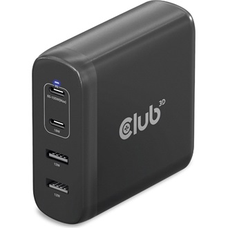 Club 3D CAC-1912 100W univerzális hálózati töltő adapter fekete