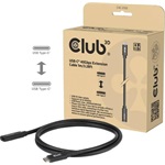 Club 3D CAC-2502 USB4 -> USB4 F/M adatkábel hosszabbító 1m fekete