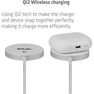 Club 3D CAC-3026 25W univerzális vezeték nélküli töltő adapter fehér (MagSafe, Qi2)