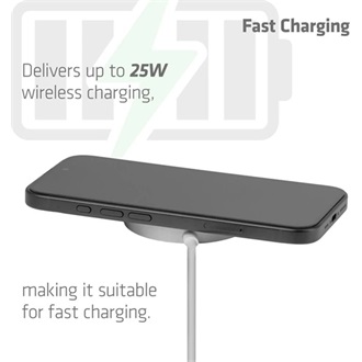 Club 3D CAC-3026 25W univerzális vezeték nélküli töltő adapter fehér (MagSafe, Qi2)