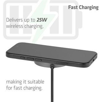 Club 3D CAC-3027 25W univerzális vezeték nélküli töltő adapter fekete (MagSafe, Qi2)