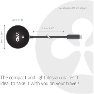Club 3D CAC-3027 25W univerzális vezeték nélküli töltő adapter fekete (MagSafe, Qi2)