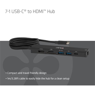 Club 3D CSV-2555 6-port 140W USB-C dokkoló fekete