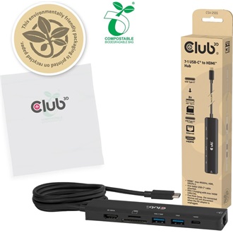 Club 3D CSV-2555 6-port 140W USB-C dokkoló fekete