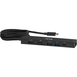 Club 3D CSV-2555 6-port 140W USB-C dokkoló fekete