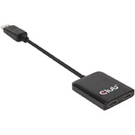 Club 3D CSV-6200H 2-portos DisplayPort 1.2 DisplayPort hub fekete 2560×1440@60Hz