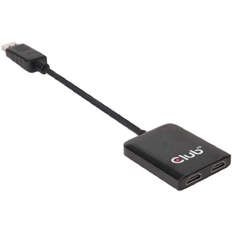 Club 3D CSV-6200H 2-portos DisplayPort 1.2 DisplayPort hub fekete 2560×1440@60Hz