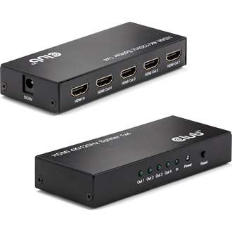 Club 3D CSV-1385 4-portos HDMI HDMI video splitter fekete
