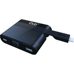 Club 3D CSV-1532 3-port 60W USB-C dokkoló fekete