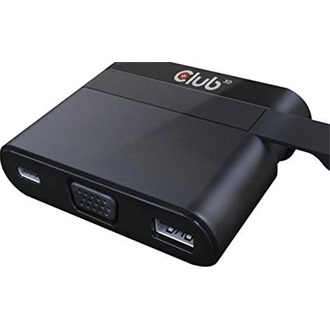 Club 3D CSV-1532 3-port 60W USB-C dokkoló fekete