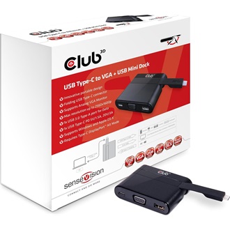 Club 3D CSV-1532 3-port 60W USB-C dokkoló fekete