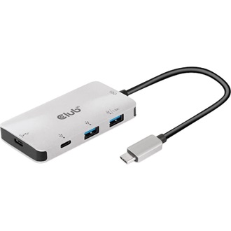 Club 3D CSV-1543 4-portos USB-C hub ezüst