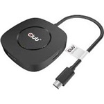 Club 3D CSV-1550 3-portos USB-C DisplayPort hub fekete