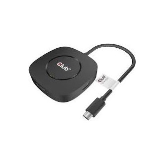 Club 3D CSV-1550 3-portos USB-C DisplayPort hub fekete