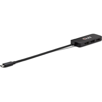 Club 3D CSV-1553 3-portos USB-C DisplayPort video splitter fekete