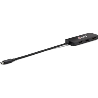 Club 3D CSV-1554 3-portos USB-C HDMI video splitter fekete