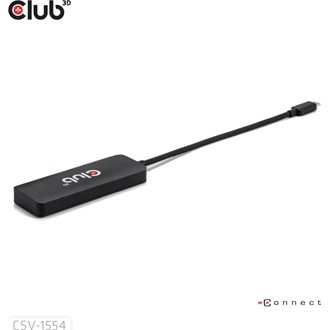 Club 3D CSV-1554 3-portos USB-C HDMI video splitter fekete