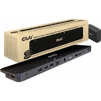 Club 3D CSV-1565 Triple Display 13-port 100W USB-C dokkoló fekete