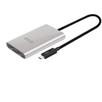 Club 3D CSV-1574 Thunderbolt 3 -> 2db HDMI 2.0 M/F video splitter 0.3m ezüst