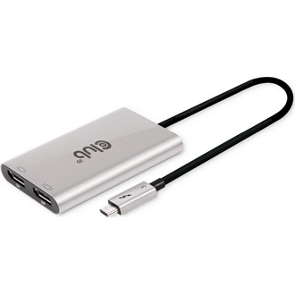 Club 3D CSV-1586 2-portos Thunderbolt 3 video splitter szürke