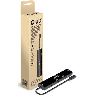 Club 3D CSV-1596 6-in-1 Hub 6-port 100W USB-C dokkoló fekete