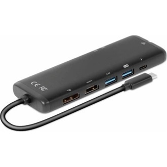 Club 3D CSV-1597 Travel Dock 8-port 100W USB-C dokkoló fekete