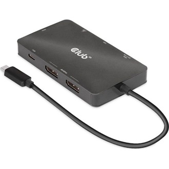 Club 3D CSV-1598 7-port 100W USB-C dokkoló fekete