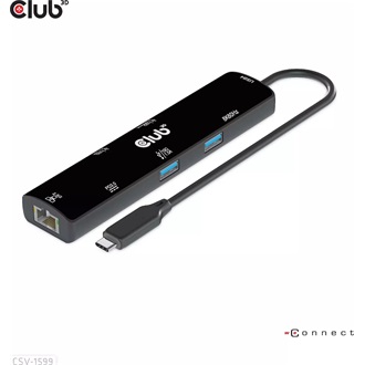 Club 3D CSV-1599 6-port 100W USB4 dokkoló (PD3.0) fekete