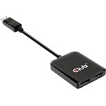 Club 3D CSV-7200H 2-portos DisplayPort 1.4 HDMI video splitter fekete