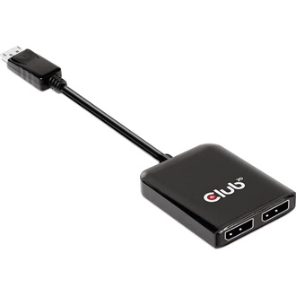 Club 3D CSV-7200 2-portos DisplayPort 1.4 DisplayPort video splitter fekete