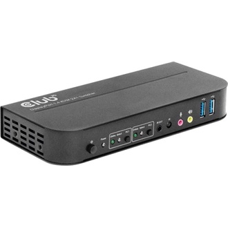 Club 3D CSV-7210 2-portos USB3.0 DisplayPort HDMI KVM switch fekete